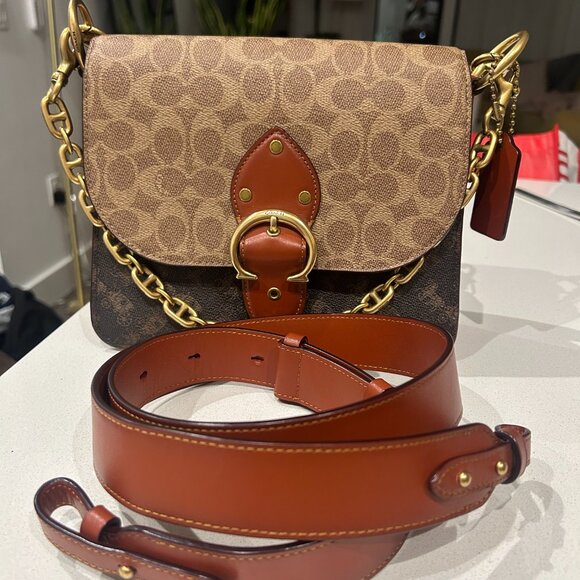 COACH Beat Shoulder Bag In Signature Canvas With Horse And Carriage Print - Picture 5 of 14